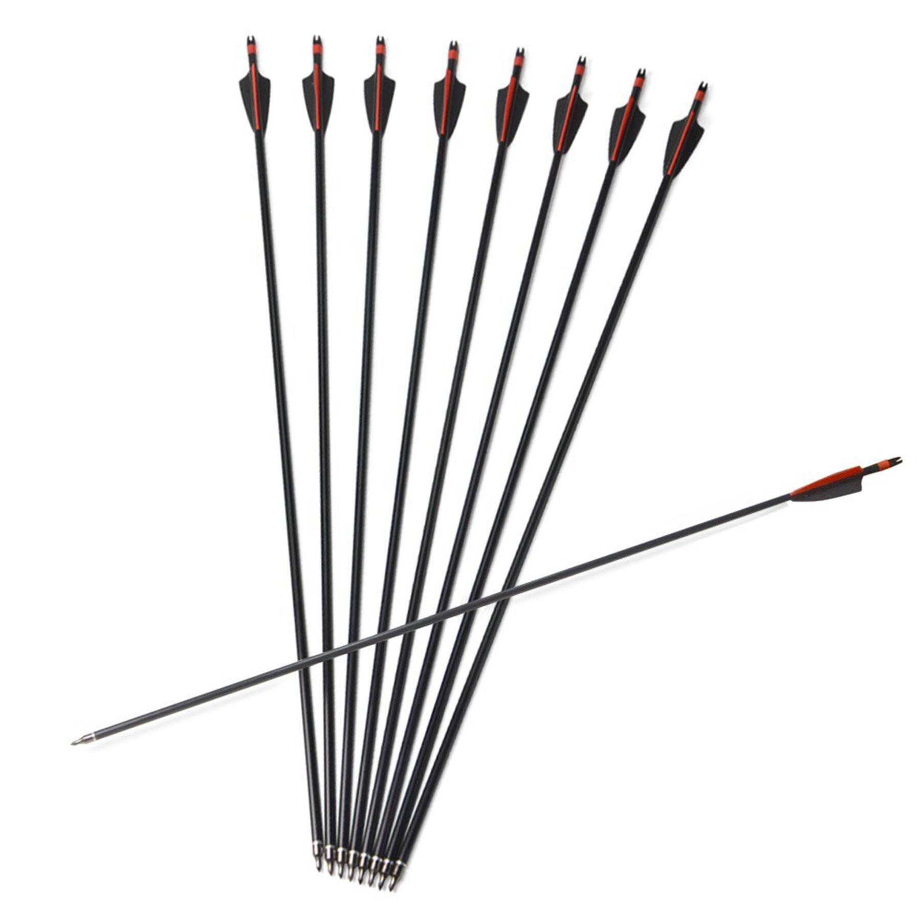 12X Spine400 Carbon Arrows 30" Arrow Shaft Compound Recurve Shooting