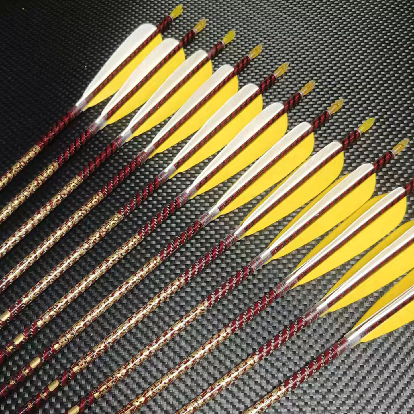 ZhanGe Pure Carbon Arrow ID6.2mm Hunting Target Spine 300-800