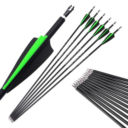 12X 30" Carbon Arrows SP500 Field Points Archery Target Hunting