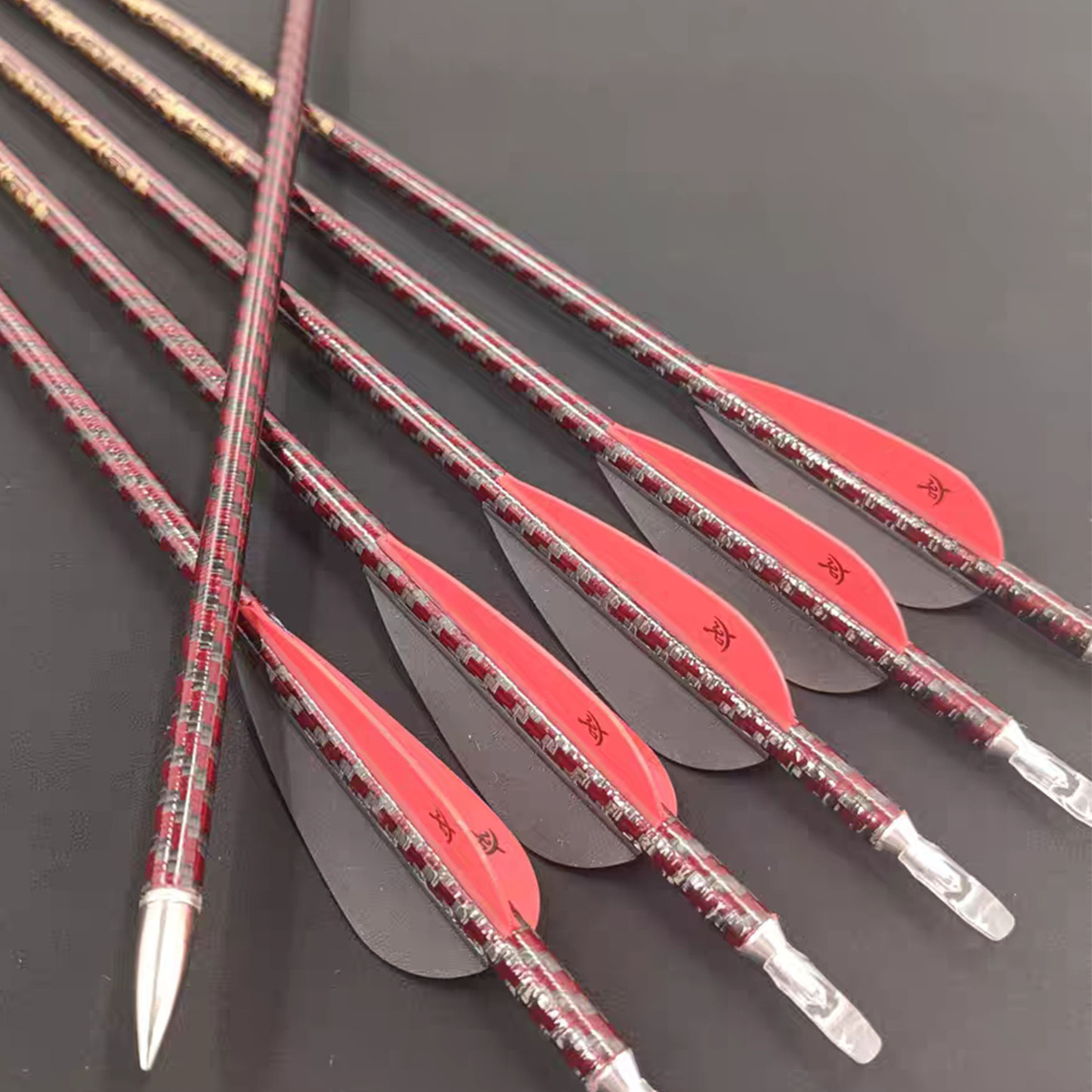 Zhan Ge Carbon Arrow Spine 500-800 | Turkey Feather Hunting Arrows