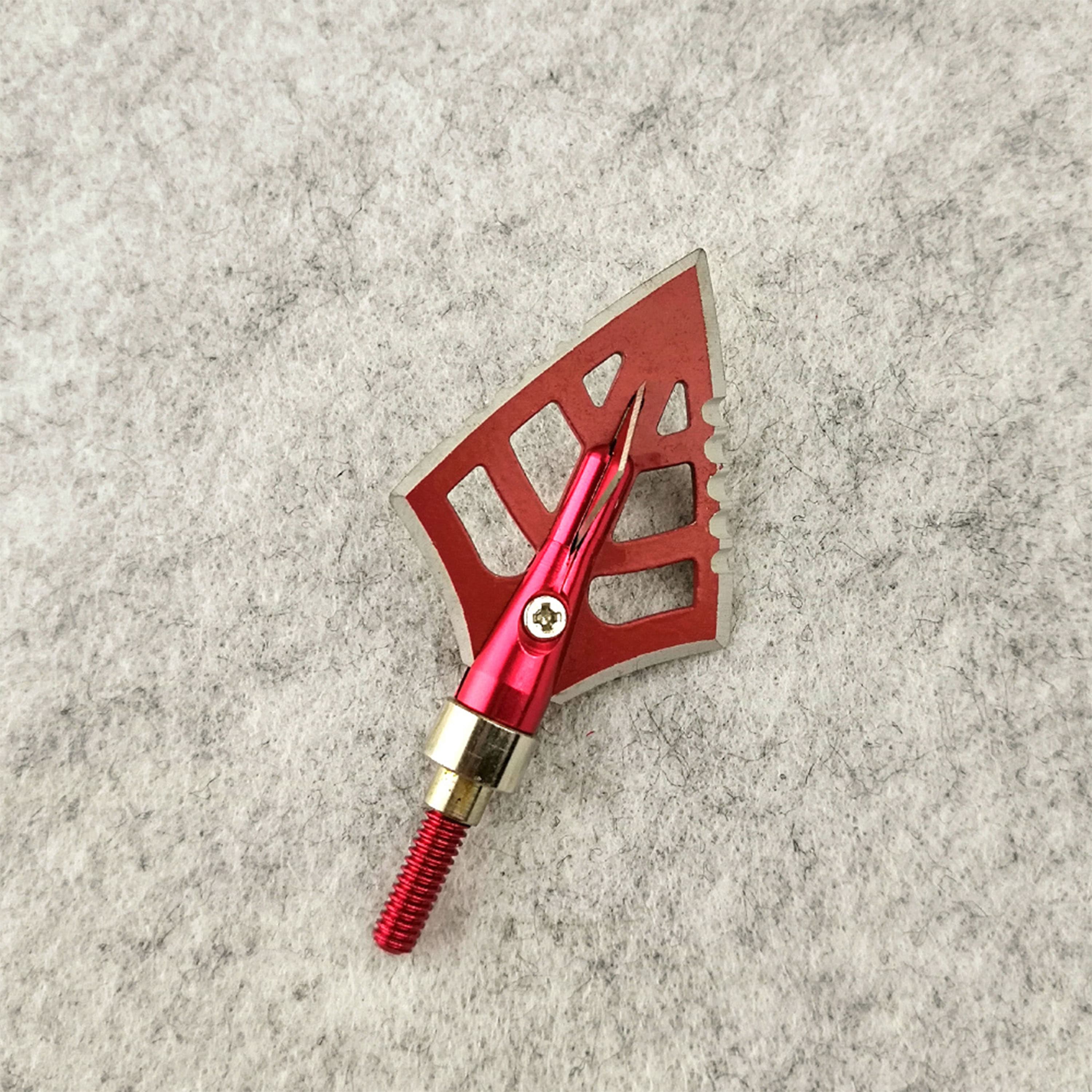 6x Hunting Arrow Tips 125 Grain Broadheads Stainless Steel