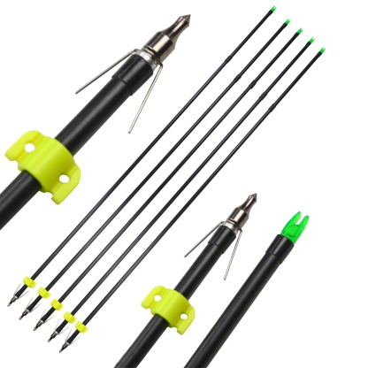 12pcs Fishing Arrow Fiberglass Material Shaft for Outdoor Shooting Hunting