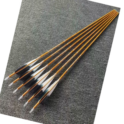 ZhanGe Pure Carbon Arrow Turkey Feather Hunting Target Spine 500-800