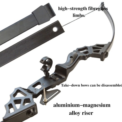 53" Takedown Recurve Bow Straight Bow 40/50lbs Archery Shooting