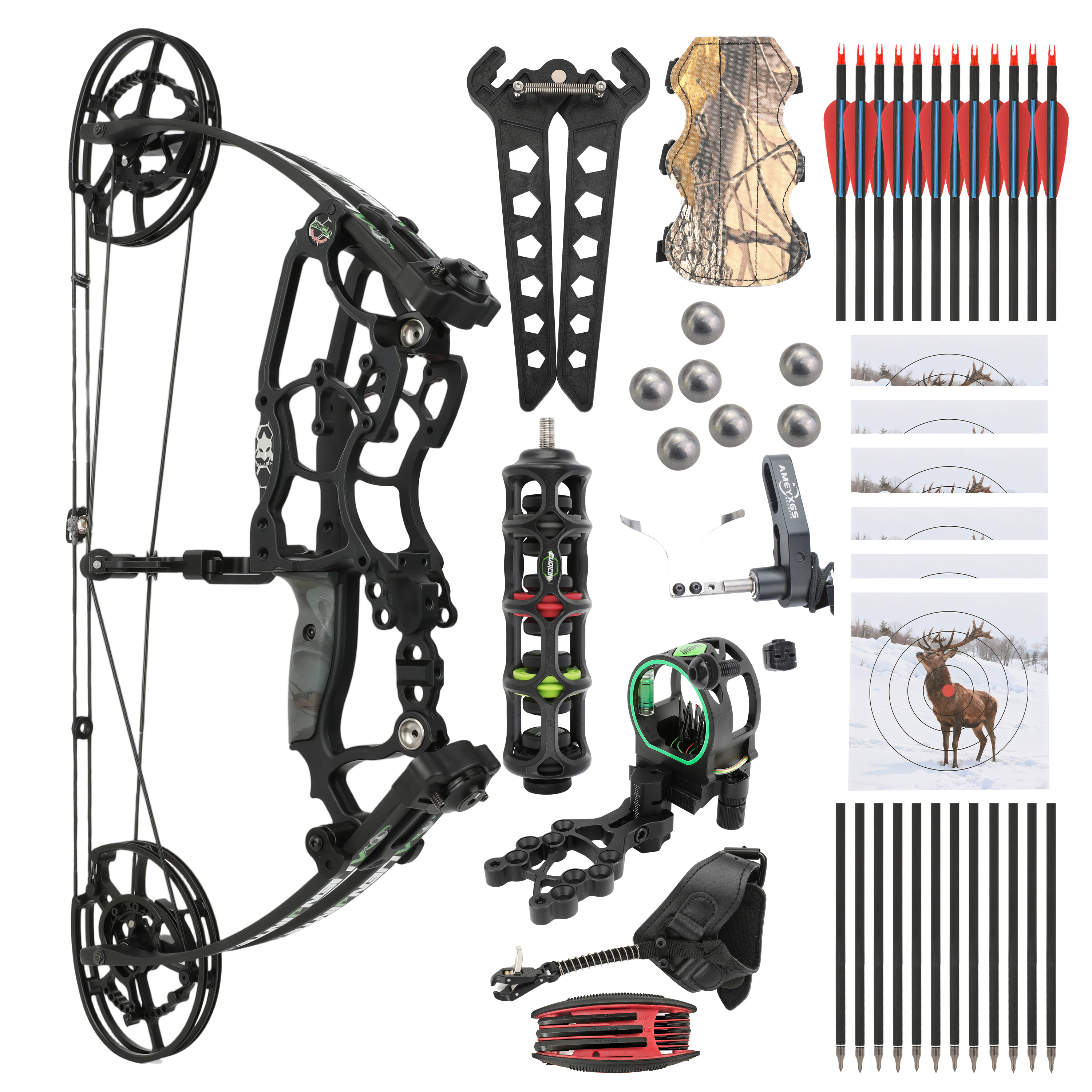 30-70LBS Dual Use Compound Bow Set Shooting Archery