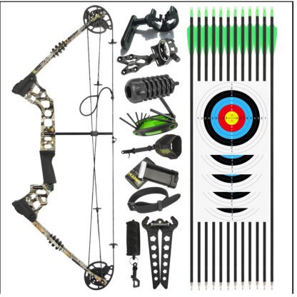JUNXING Dragon X8 Compound Bow Arrow Set Camo 20-70LBS