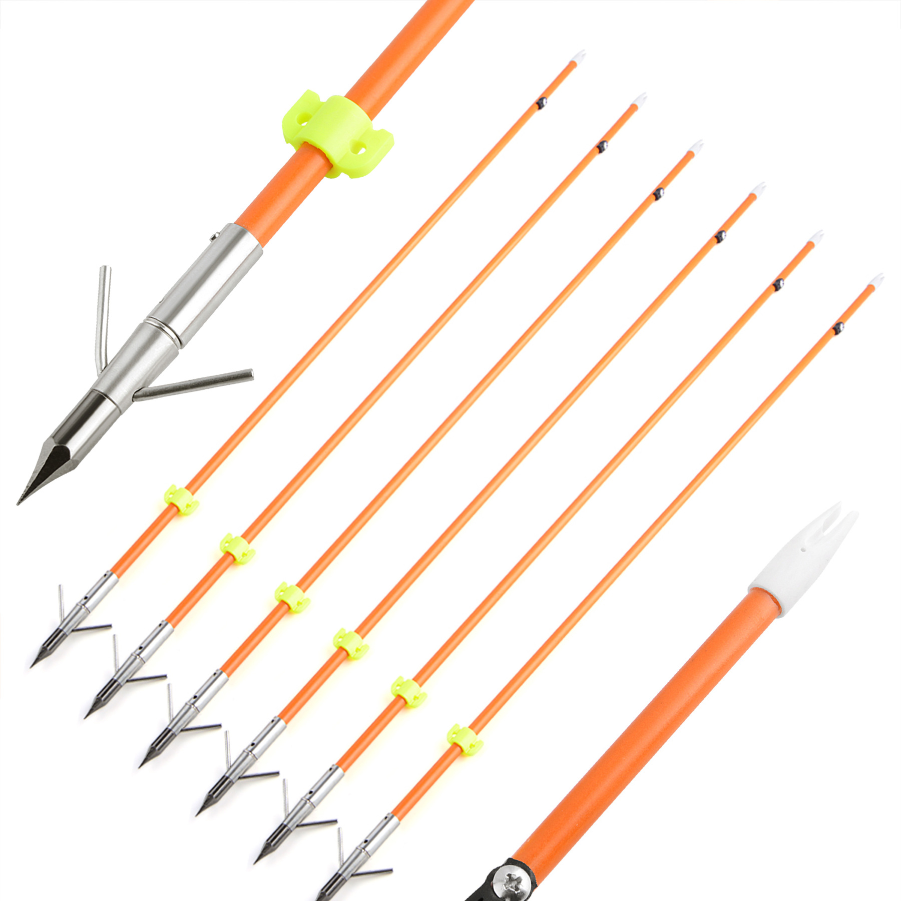 12pcs Fishing Arrow Fiberglass Material Shaft for Outdoor Shooting Hunting