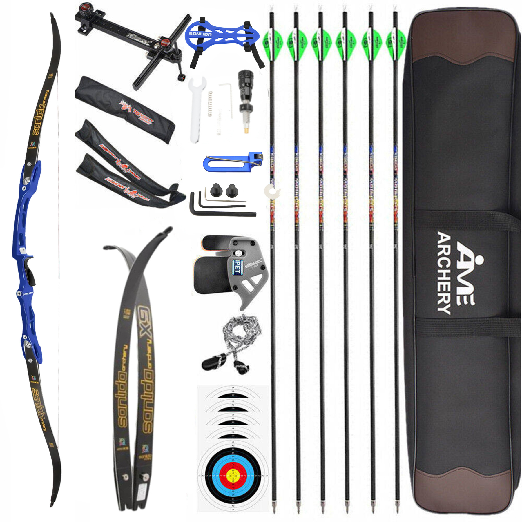 Sanlida X9 66/68/70Inch 20-44lbs with Accessories in Multiple Colors