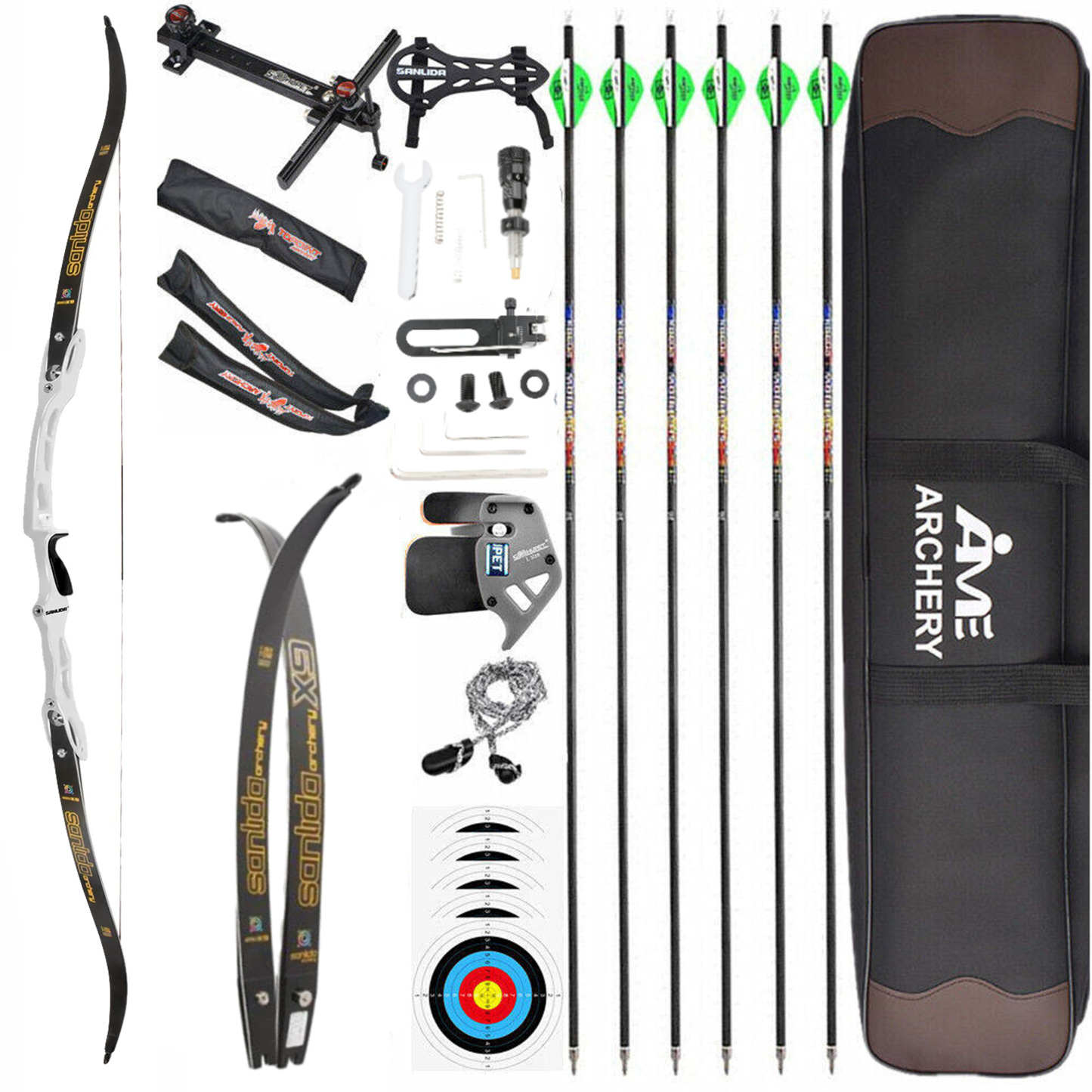 Sanlida X9 66/68/70Inch 20-44lbs with Accessories in Multiple Colors