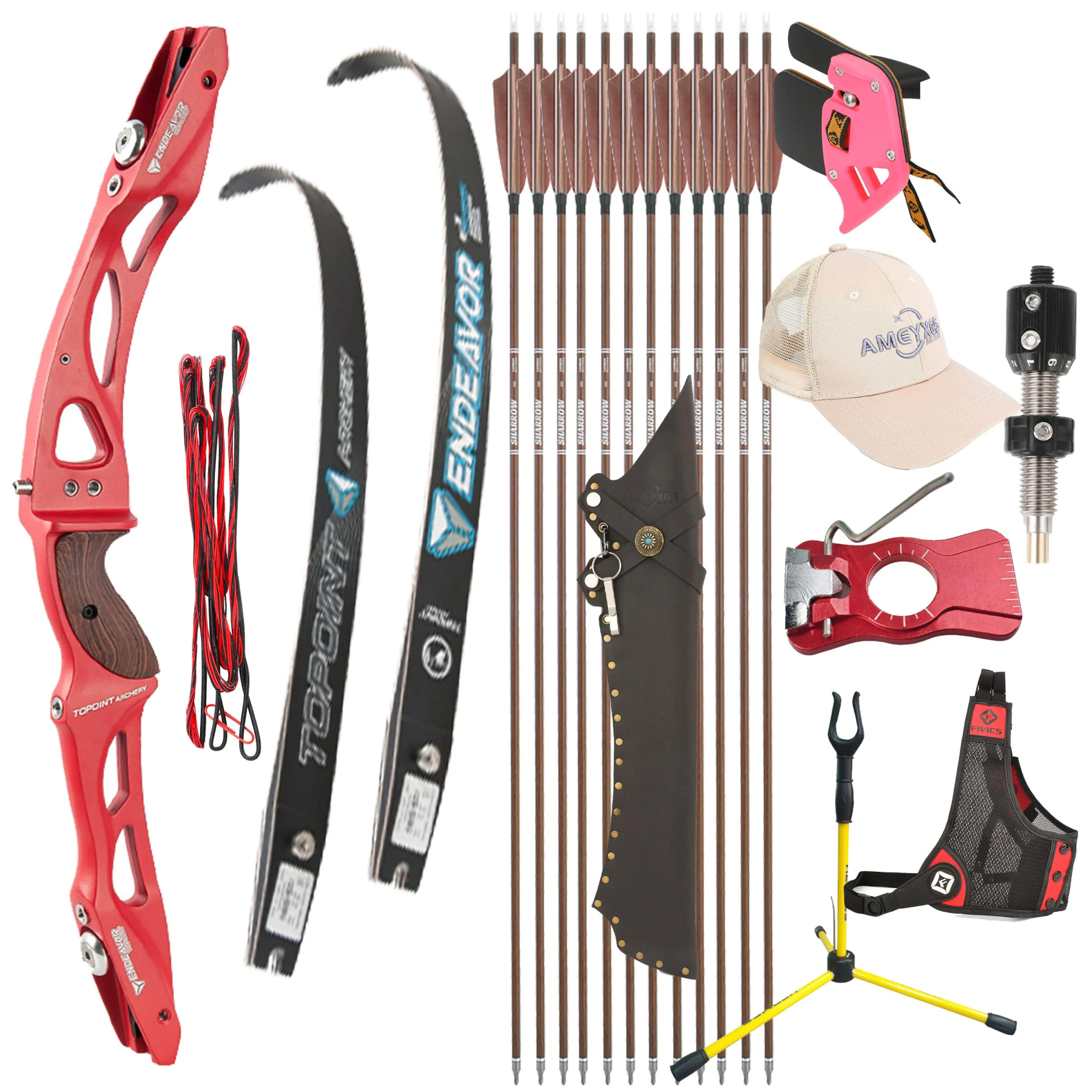 Topoint Endeavor ILF Recurve Bow 20lbsBow Arrows Set Archery RH