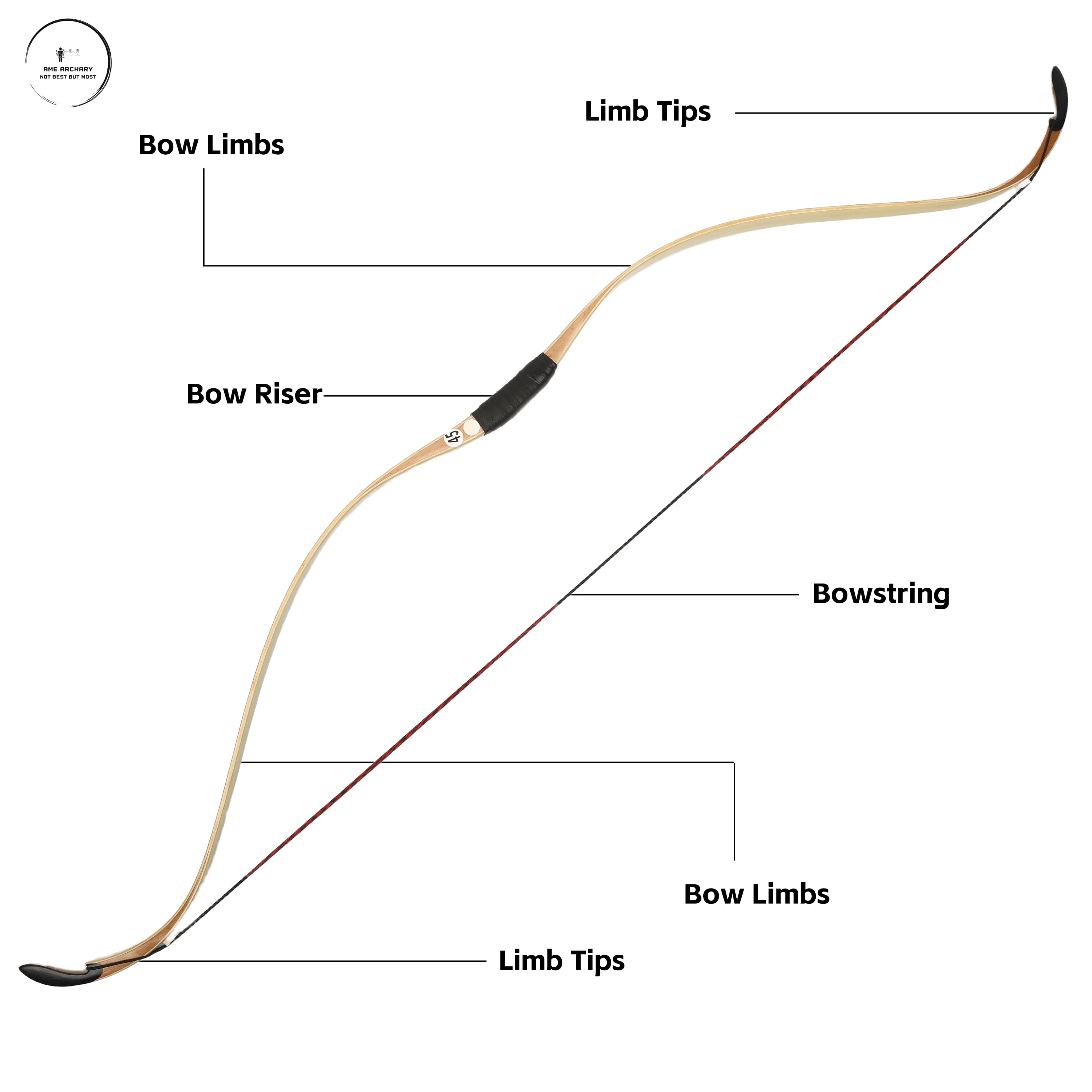 Traditional Bow 20-45lbs Recurve Longbow Archery Hunting