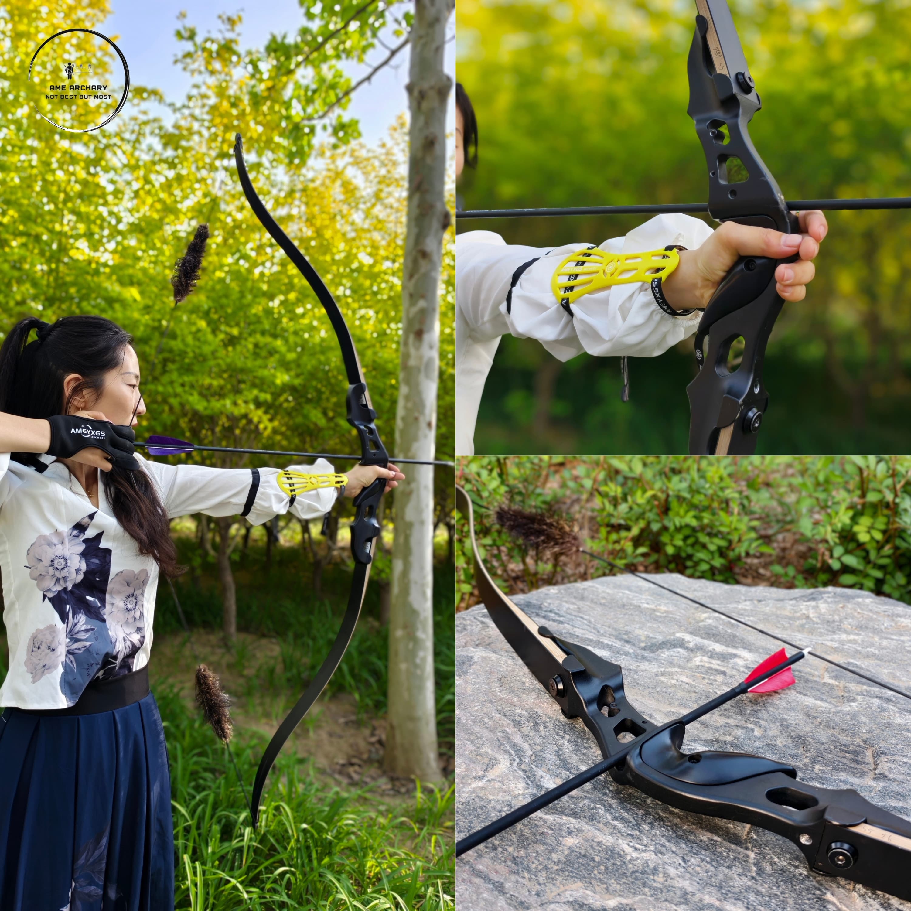 AME ARCHERY Hunting Recurve Bow Set 60"