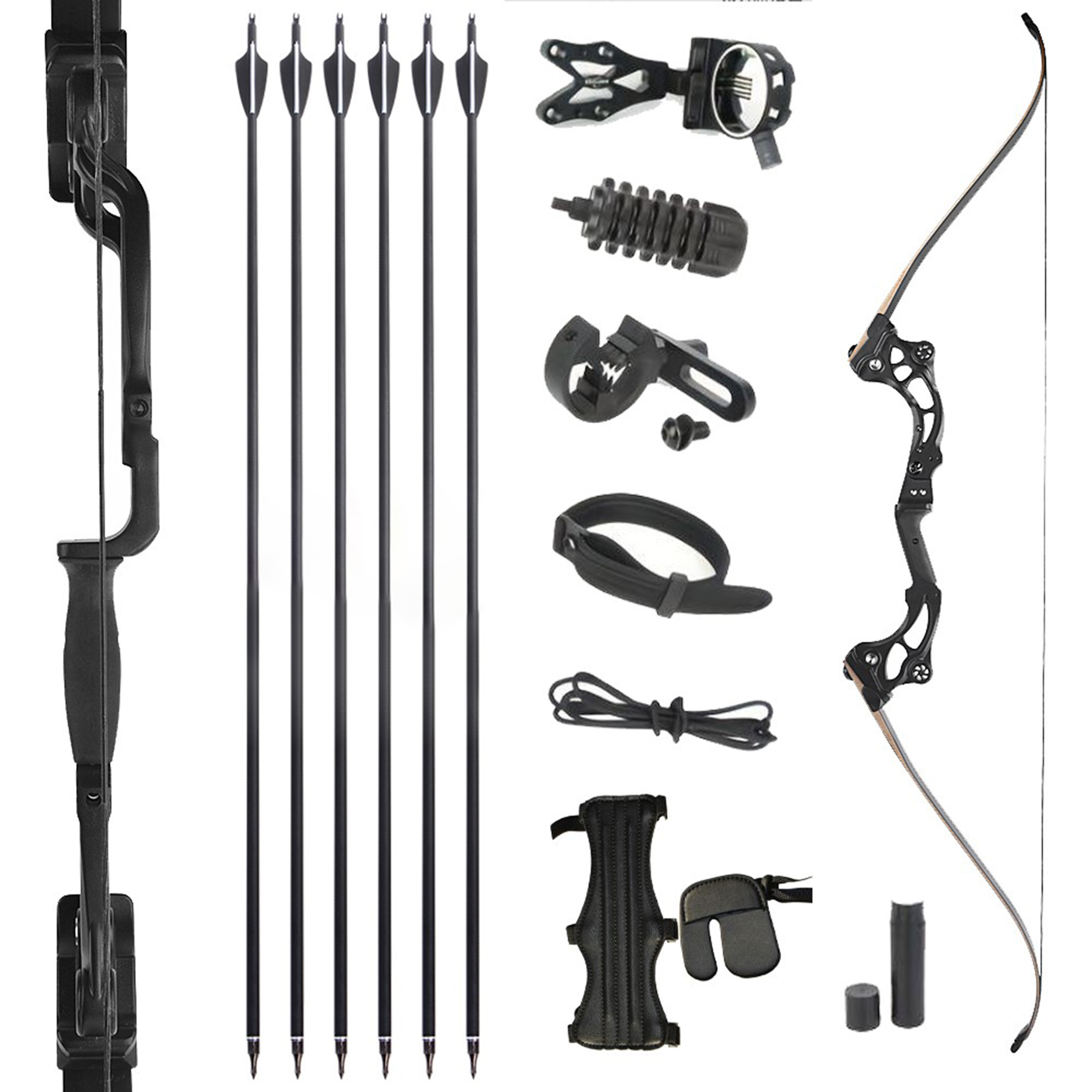 JUNXING F163 64" Archery Hunting Recurve Bow 50lbs Takedown