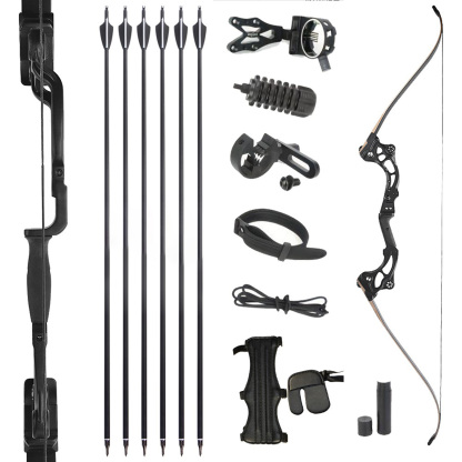 JUNXING F163 64" Archery Hunting Recurve Bow 50lbs Takedown