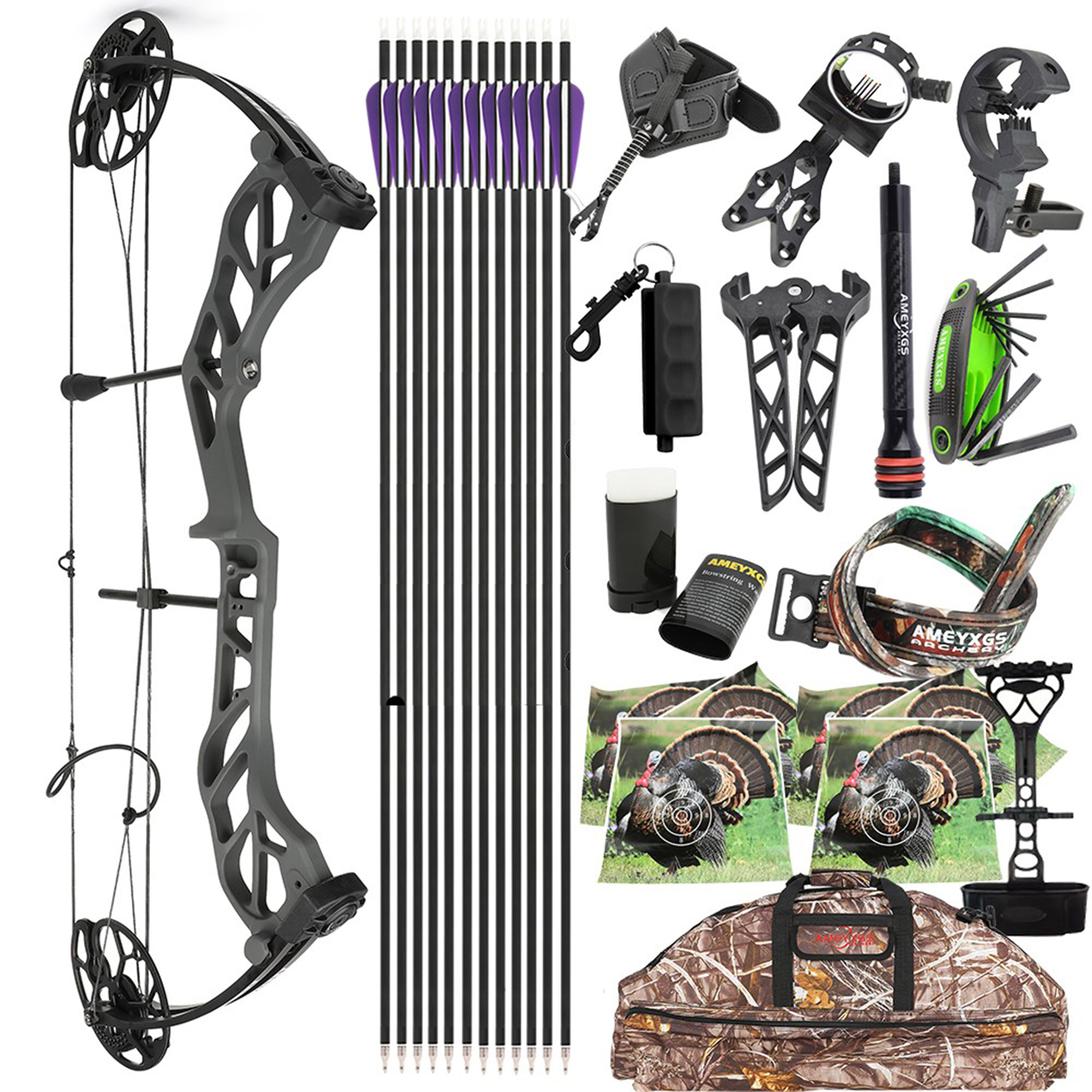 AME ARCHERY E8 19-70Lbs Compound Bow Shooting Target Set