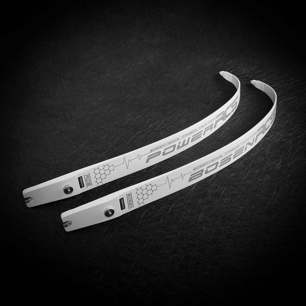 BOSEN RCS Silver White ILF/F Recurve Limbs – Competition Grade Carbon Limbs