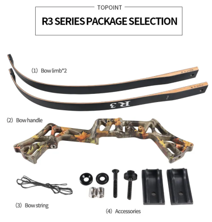 TOPOINT R3 58" Hunting Recurve Bow Kit – 30–50lbs