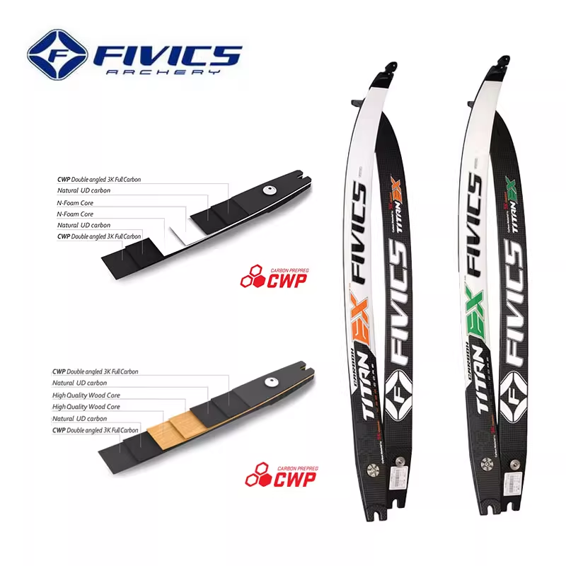 FIVICS TITAN EX Foam/Wooden Core Recurve Bow Limbs