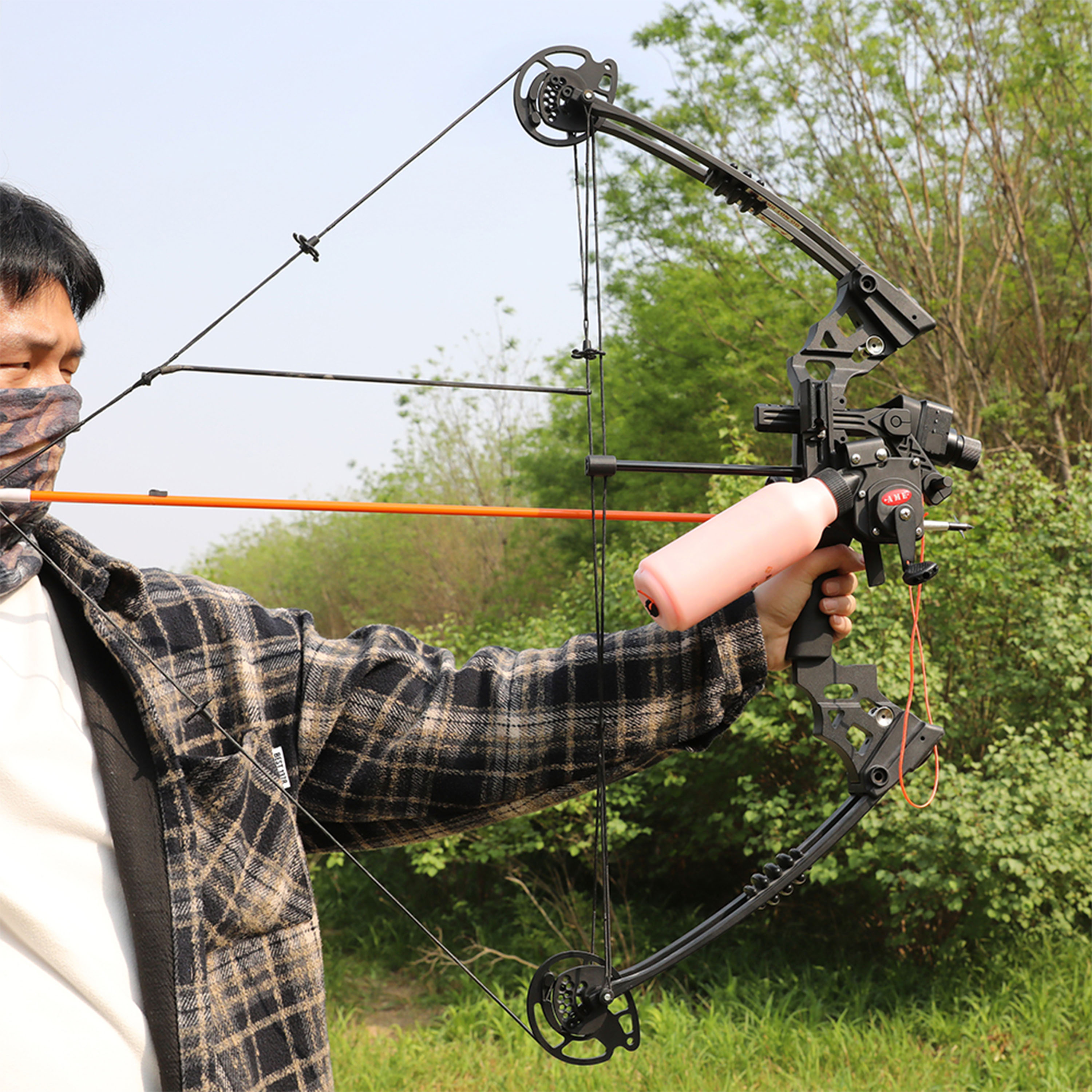 AMEYXGS Archery Bowfishing Bottle Reel Shooting Hunting