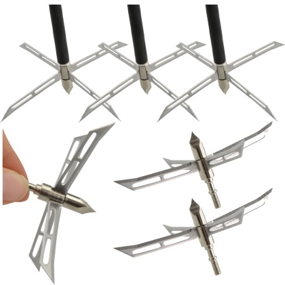 12x 4-Blade Hunting Broadheads Arrowheads Archery Broadheads Hunting