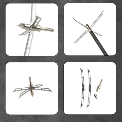 12x 4-Blade Hunting Broadheads Arrowheads Archery Broadheads Hunting