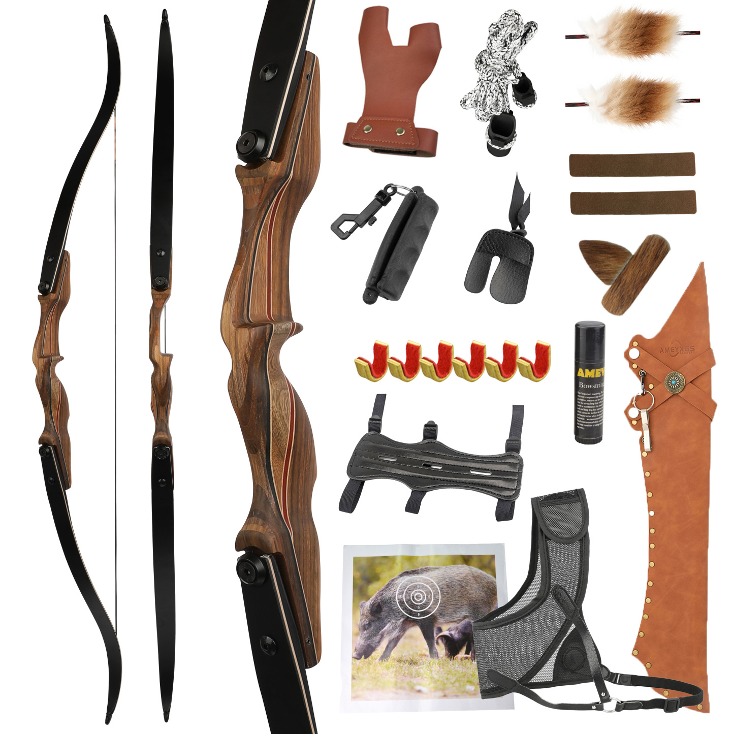 KAIMEI 710 60" ILF Recurve Bow for Hunting Set