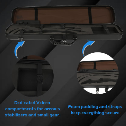 AME ARCHERY Takedown Recurve Bow Case Hard Shell ABS 95cm Black