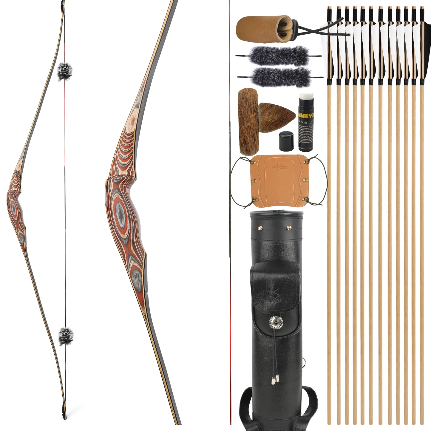AME ARCHERY 58" One-Piece Recurve Hybrid LongBow 20–50lbs
