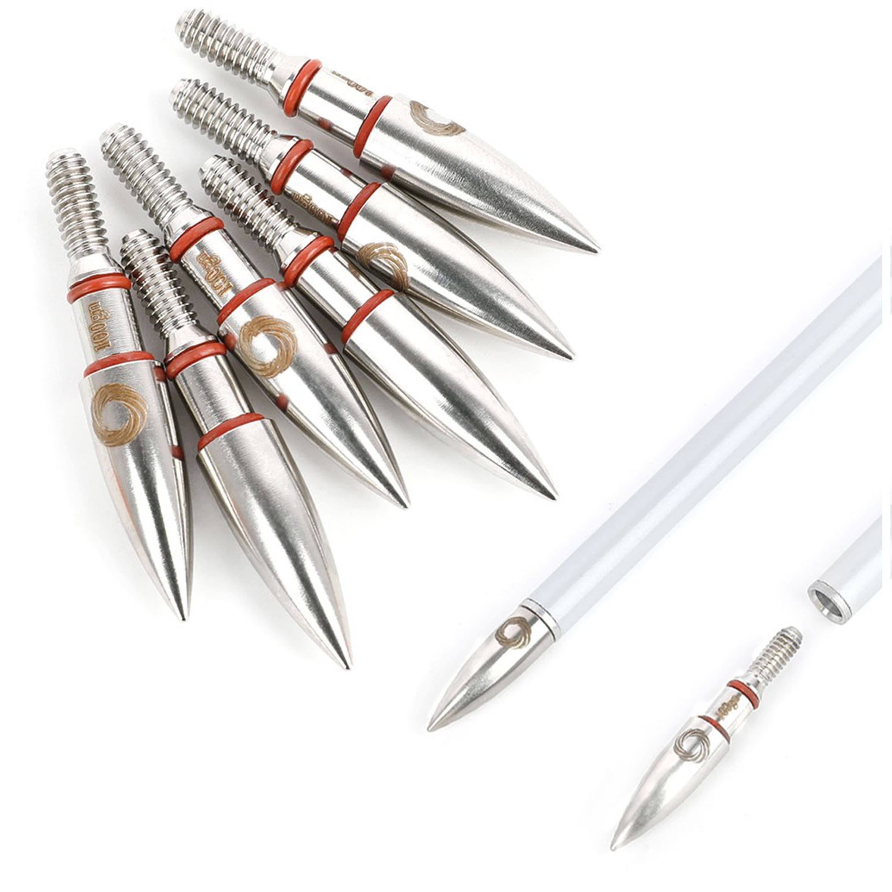 12X Archery Arrowheads 100gr Hunting Tips Recurve Compound Target