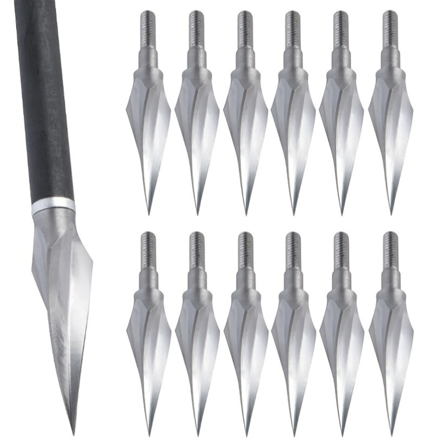 12x Arrowheads Hunting Broadheads 150Gr Archery Arrow Tips