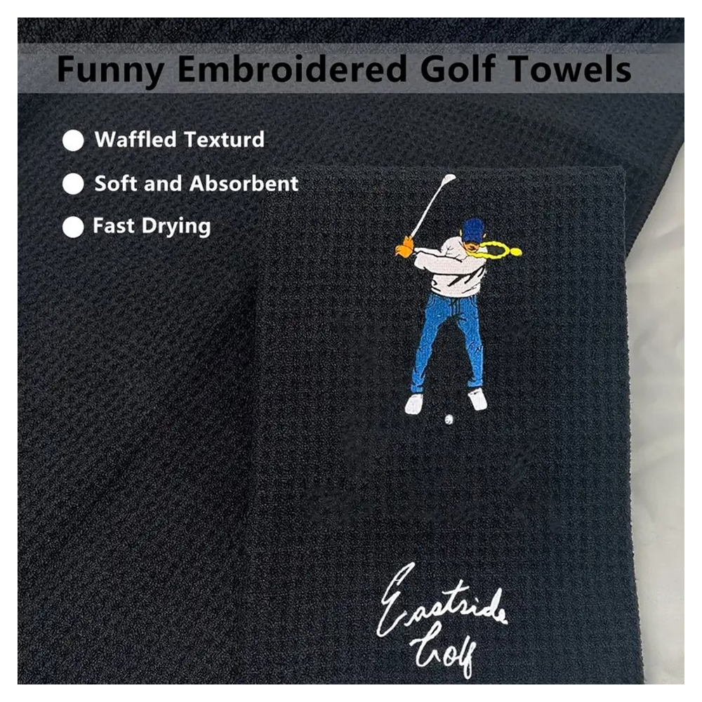 Golf Towel Polyester Printed Bags Golfers Wiping Golf Clubs