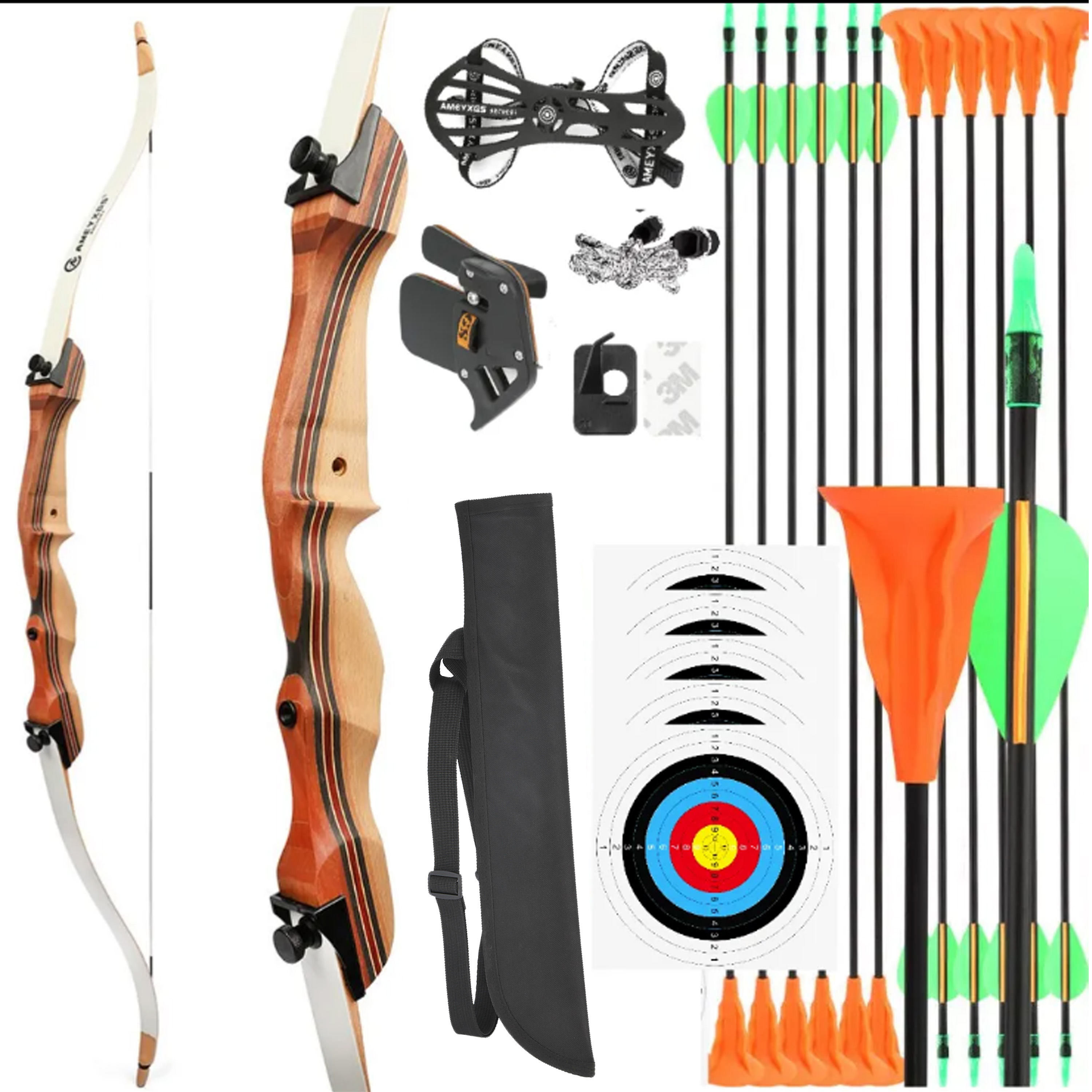 AME Archery 48/54inch Recurve Bow 10-20lbs for Children Kid