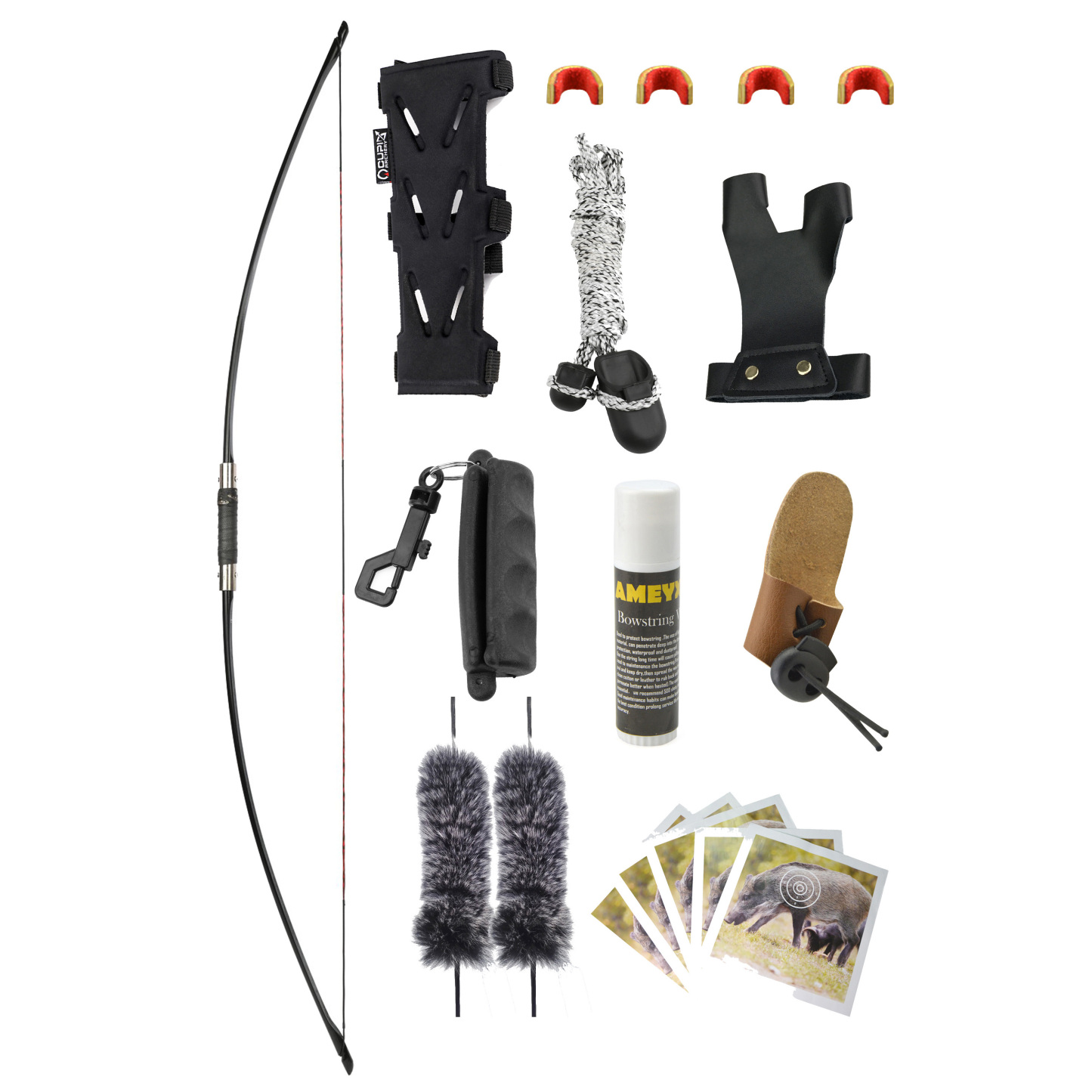 64" Archery Takedown English Longbow 60lbs Bow Shoot Hunting