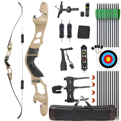 TBOW 62" ILF Recurve Bow Takedown Hunting Bow 25-60lbs