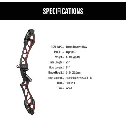 TOPOINT Target Recurve Bow Riser-Topoint X