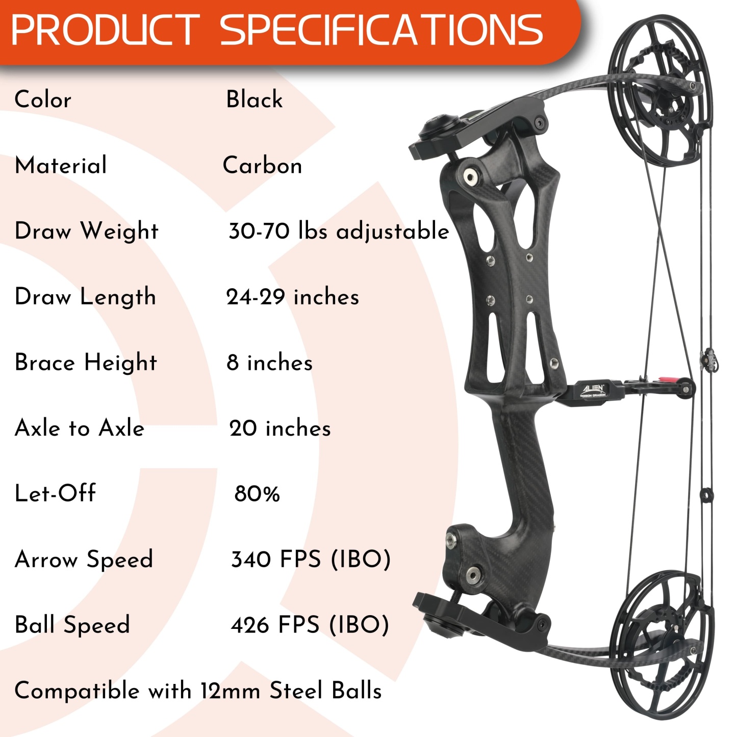  30-70lb Adjustable AMEYXGS Tactical Compound Bow