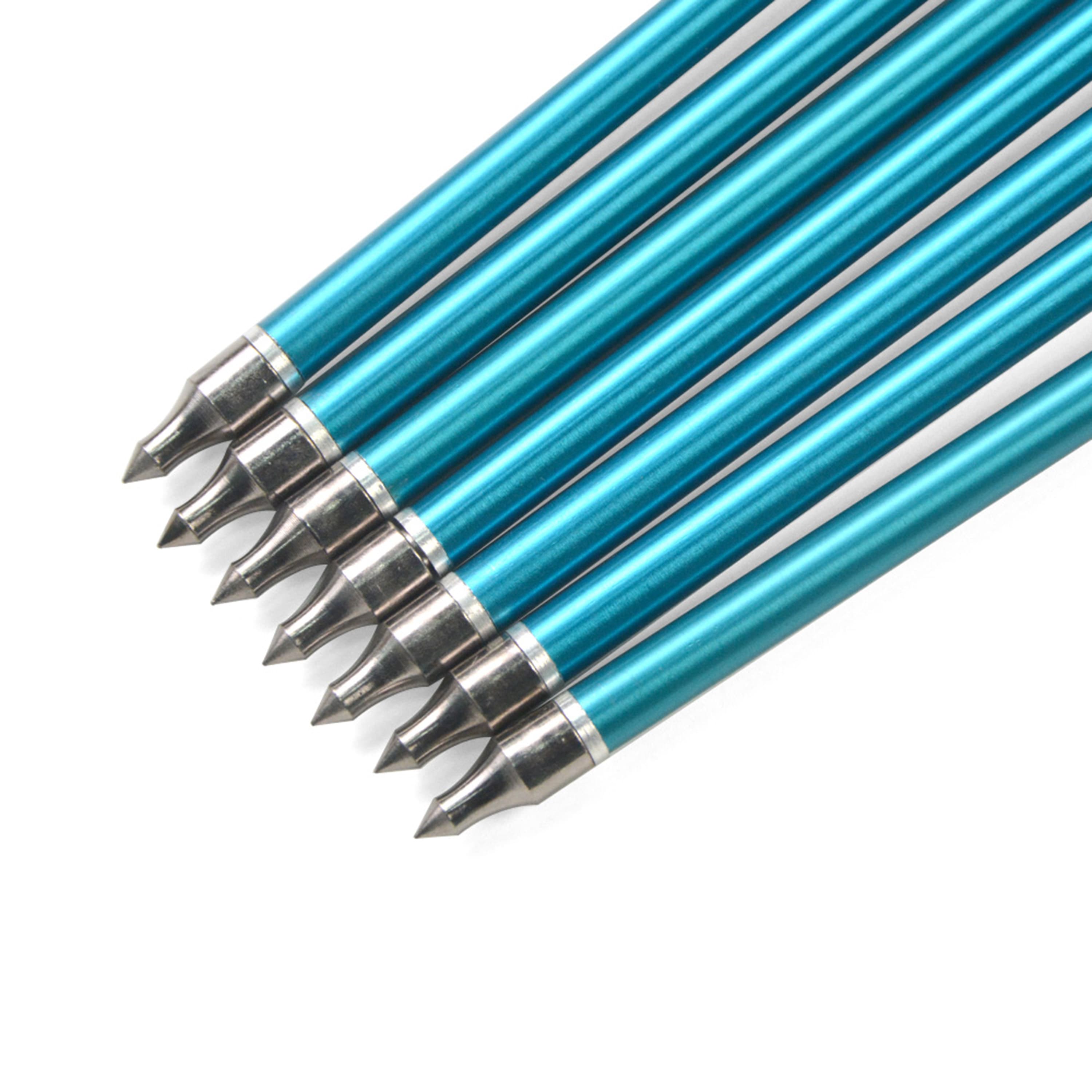 12 pcs Aluminum Arrows Archery Arrows Shooting Target