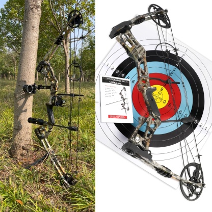 30.5" Compound Bow 30-70lbs Adjustable 75% Let-off Training Hunting Set