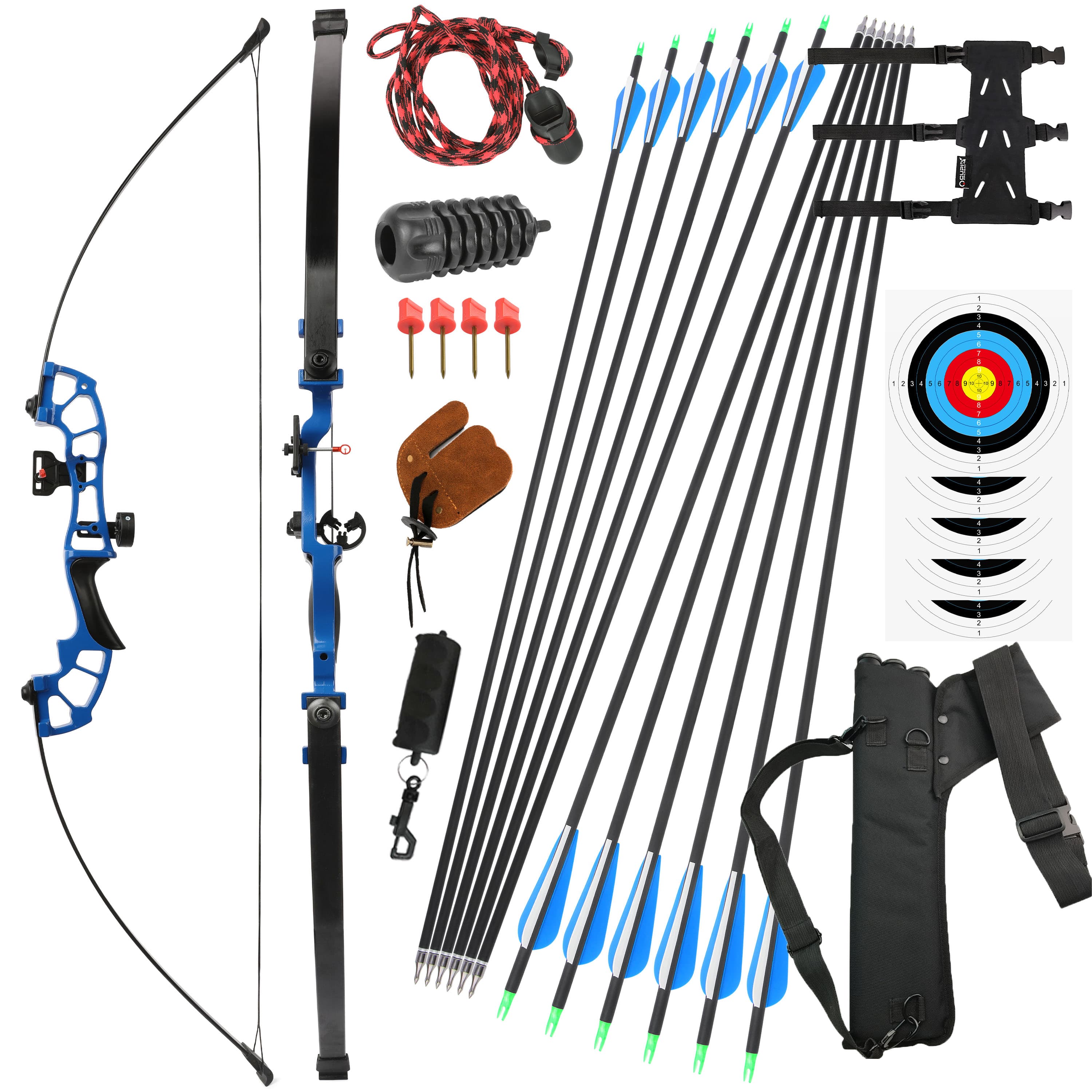 52" Straight Recurve Bow 30–50lbs Target & Field Use