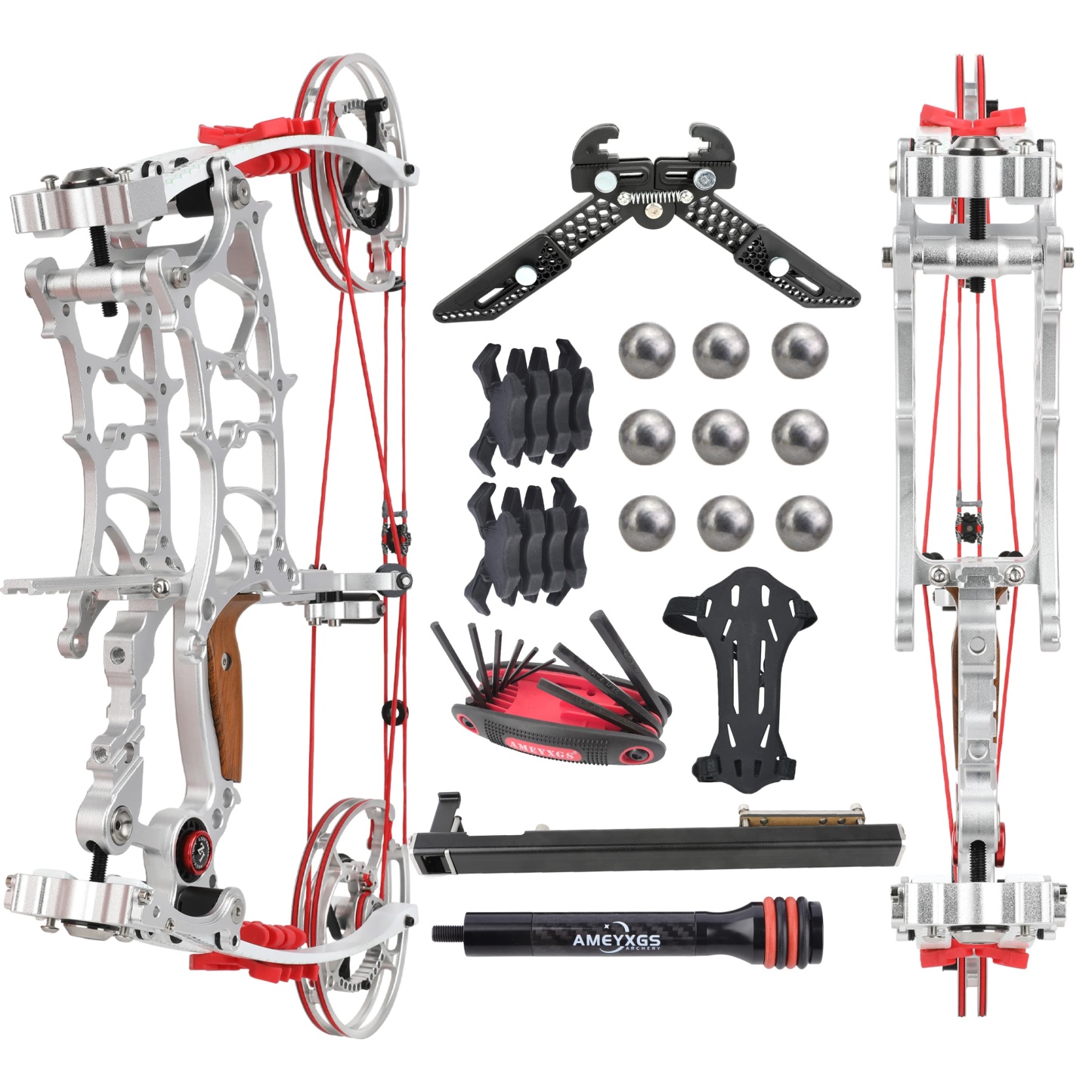 Dual-Purpose Compound Bow for Arrows & Steel Balls 30-75lb CNC