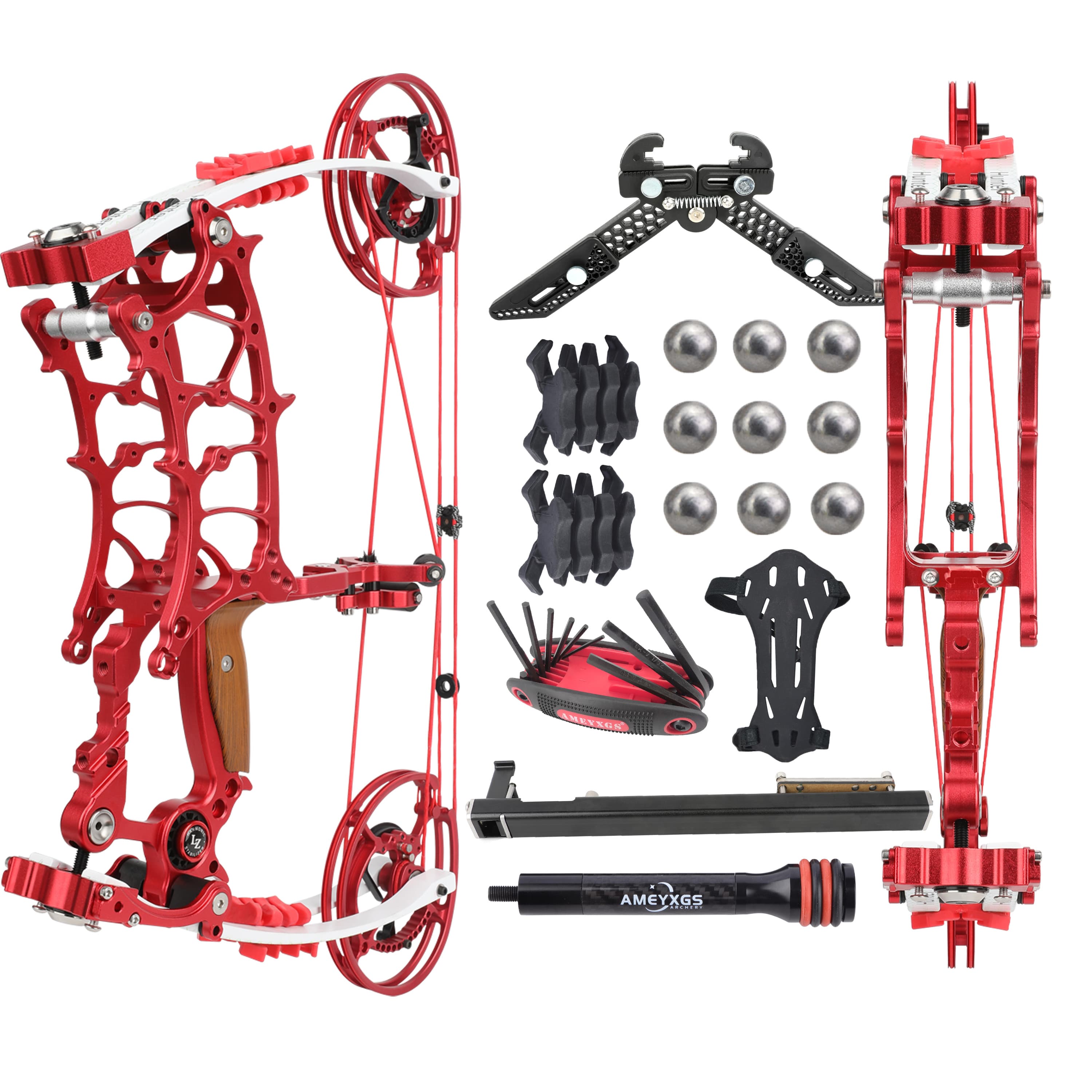Dual-Purpose Compound Bow for Arrows & Steel Balls 30-75lb CNC