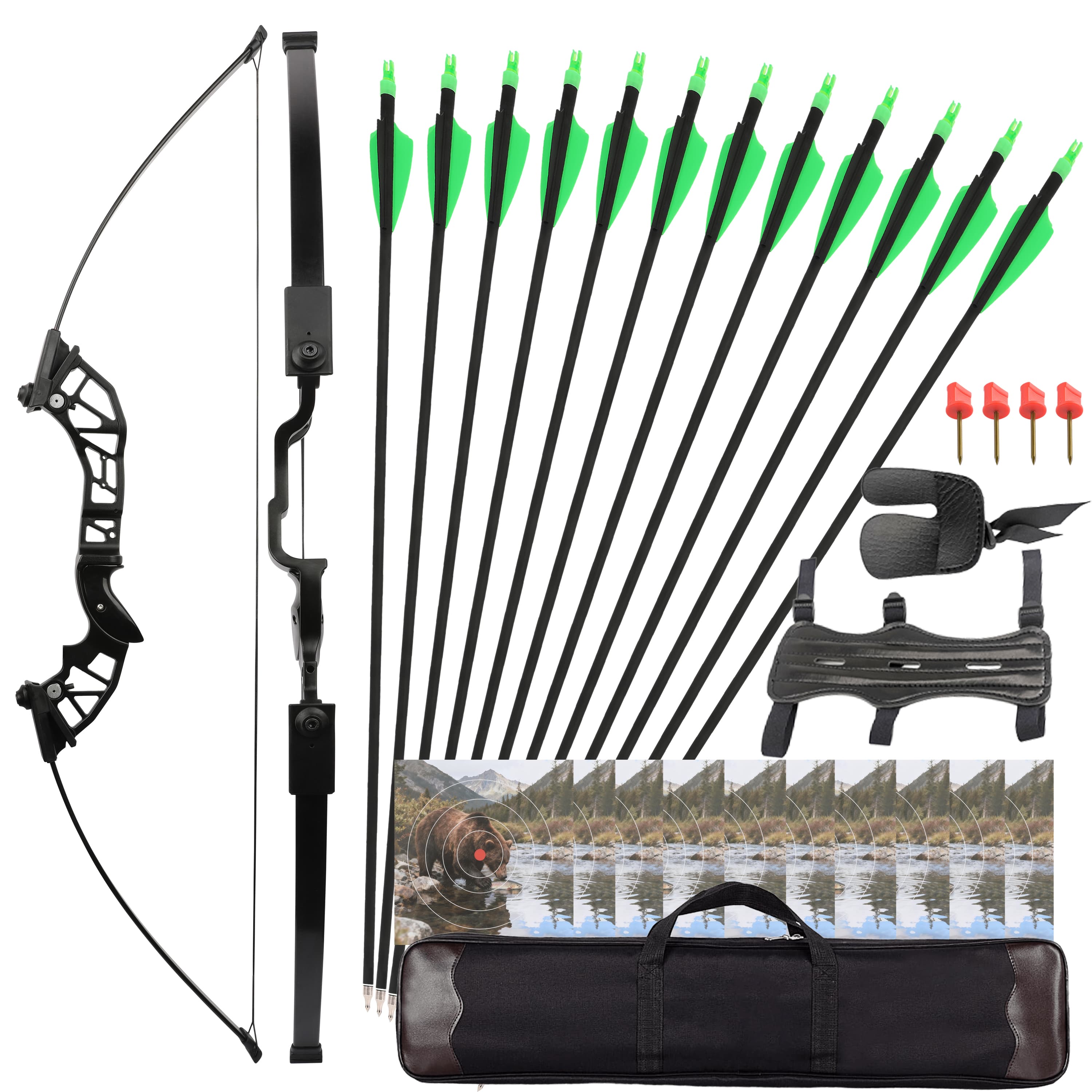 30-53LBS Straight/Recurve Bow Archery Target Shooting RH