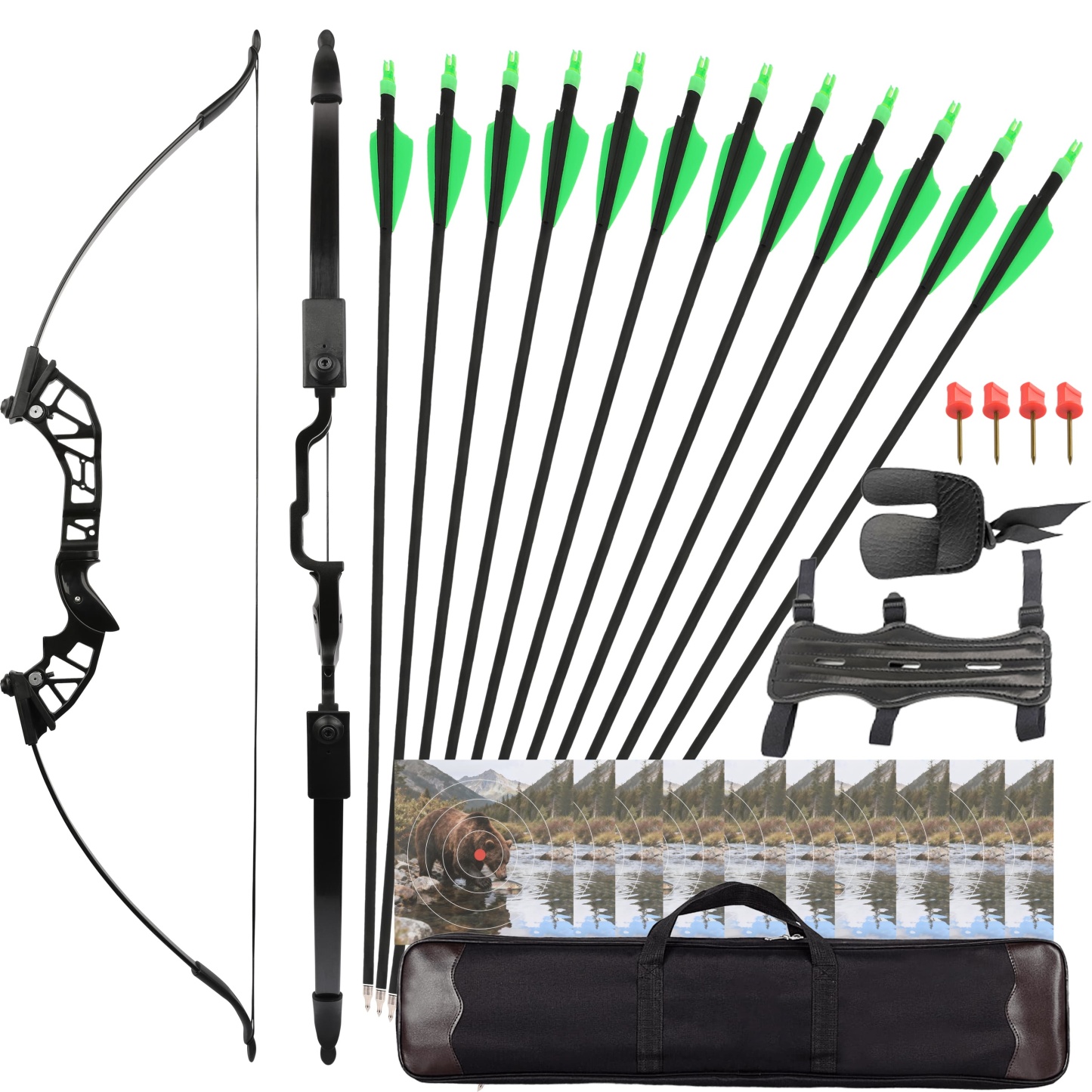 30-53LBS Straight/Recurve Bow Archery Target Shooting RH