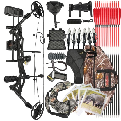 KAIMEI HAN  Hunting Compound Bow Arrows Set 30-70lbs Adjustable 