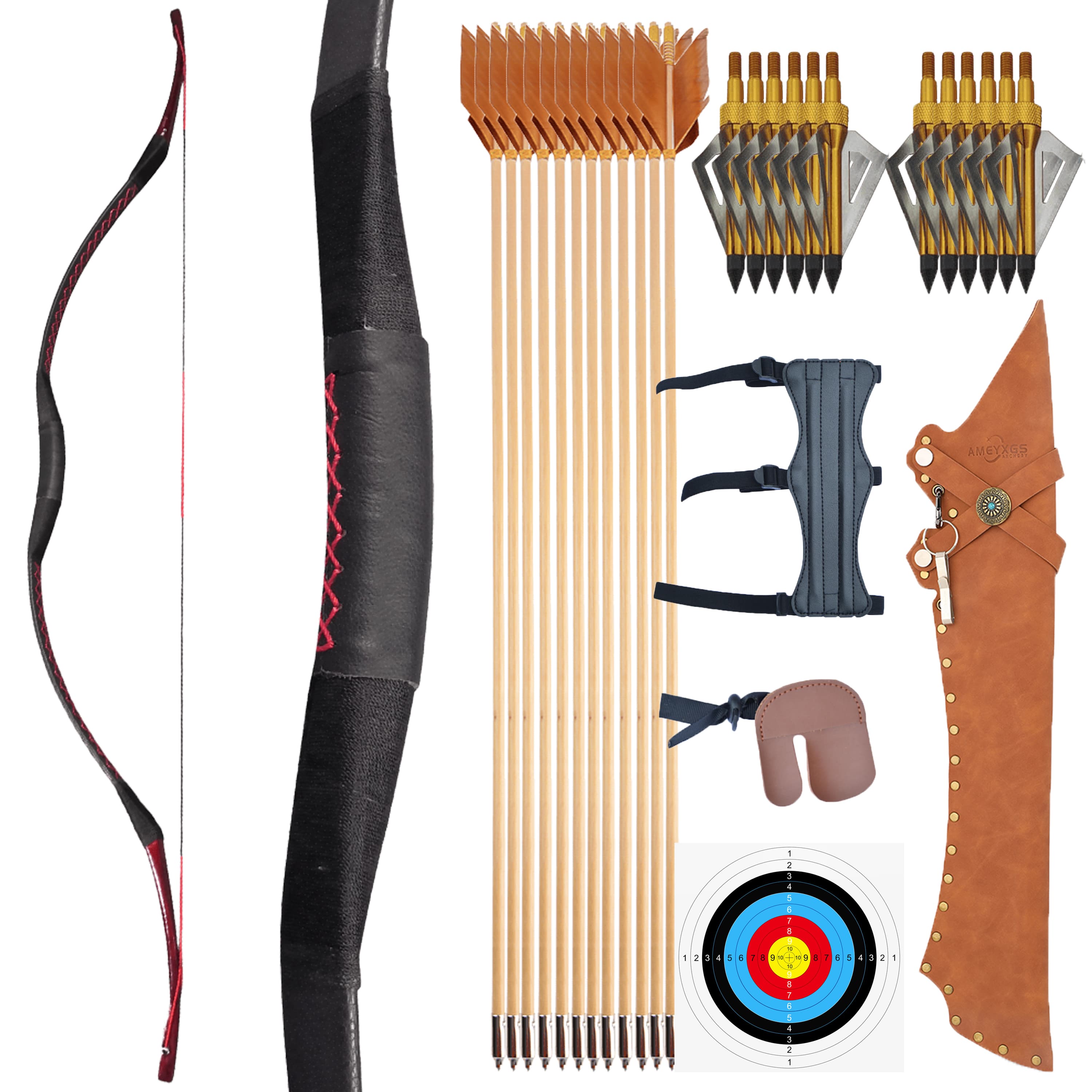 Traditional Wooden Horsebow 25-55lbs Mongolian Style