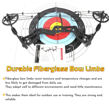 30.5" Compound Bow 30-70lbs Adjustable 75% Let-off Training Hunting Set