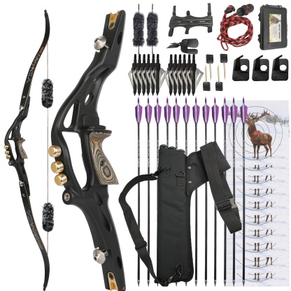 62" ILF Recurve Bow 19" Riser for Archery Hunting 20-50lbs 