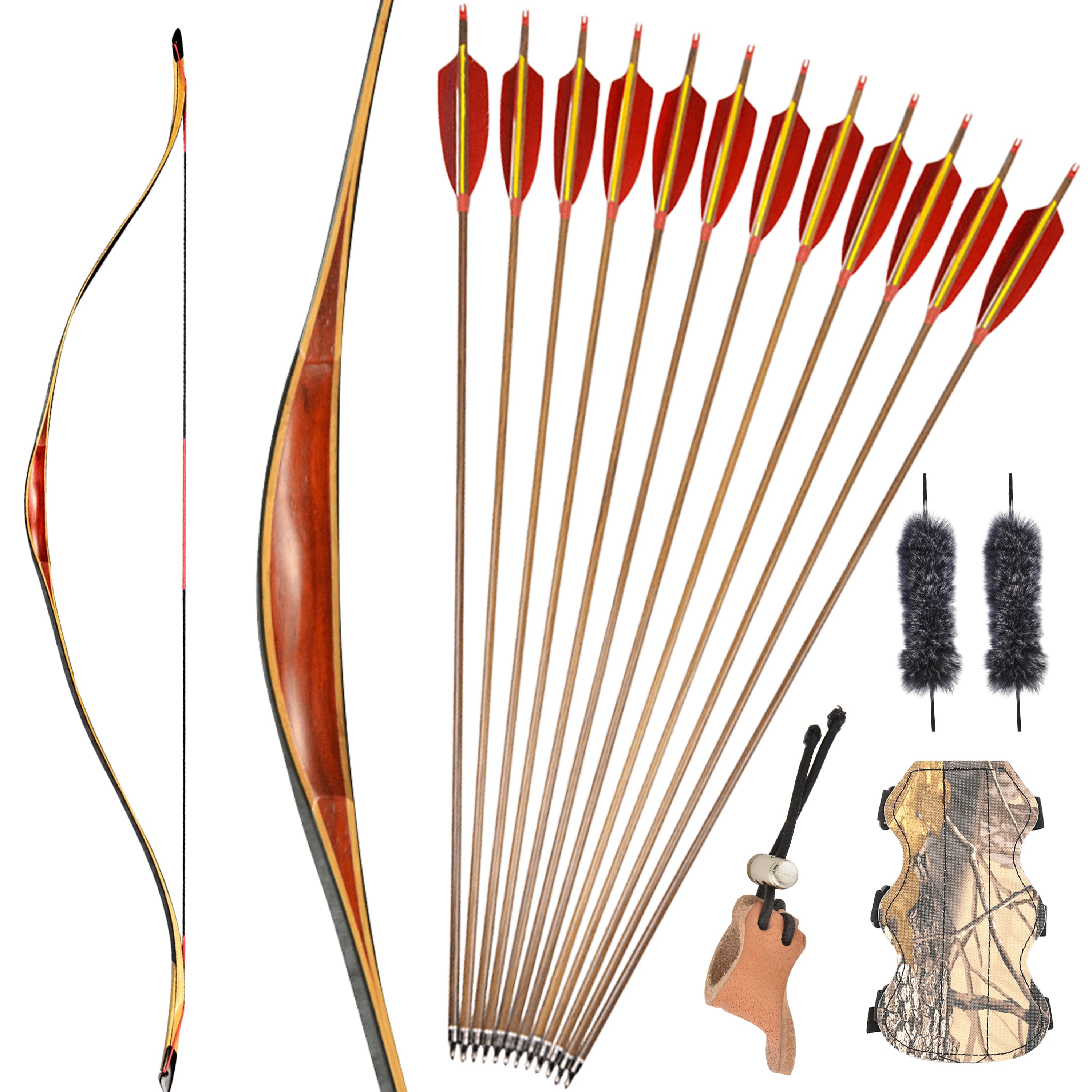 55" Handmade Archery Traditional Bow 20-50lbs
