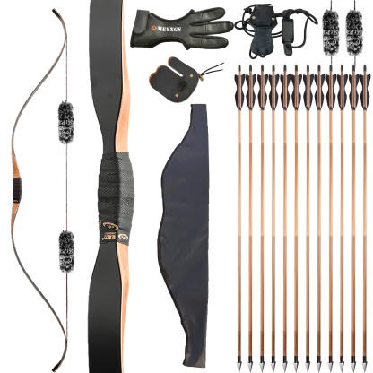 Traditional Bow 15-50lbs Recurve Longbow Archery Target bow