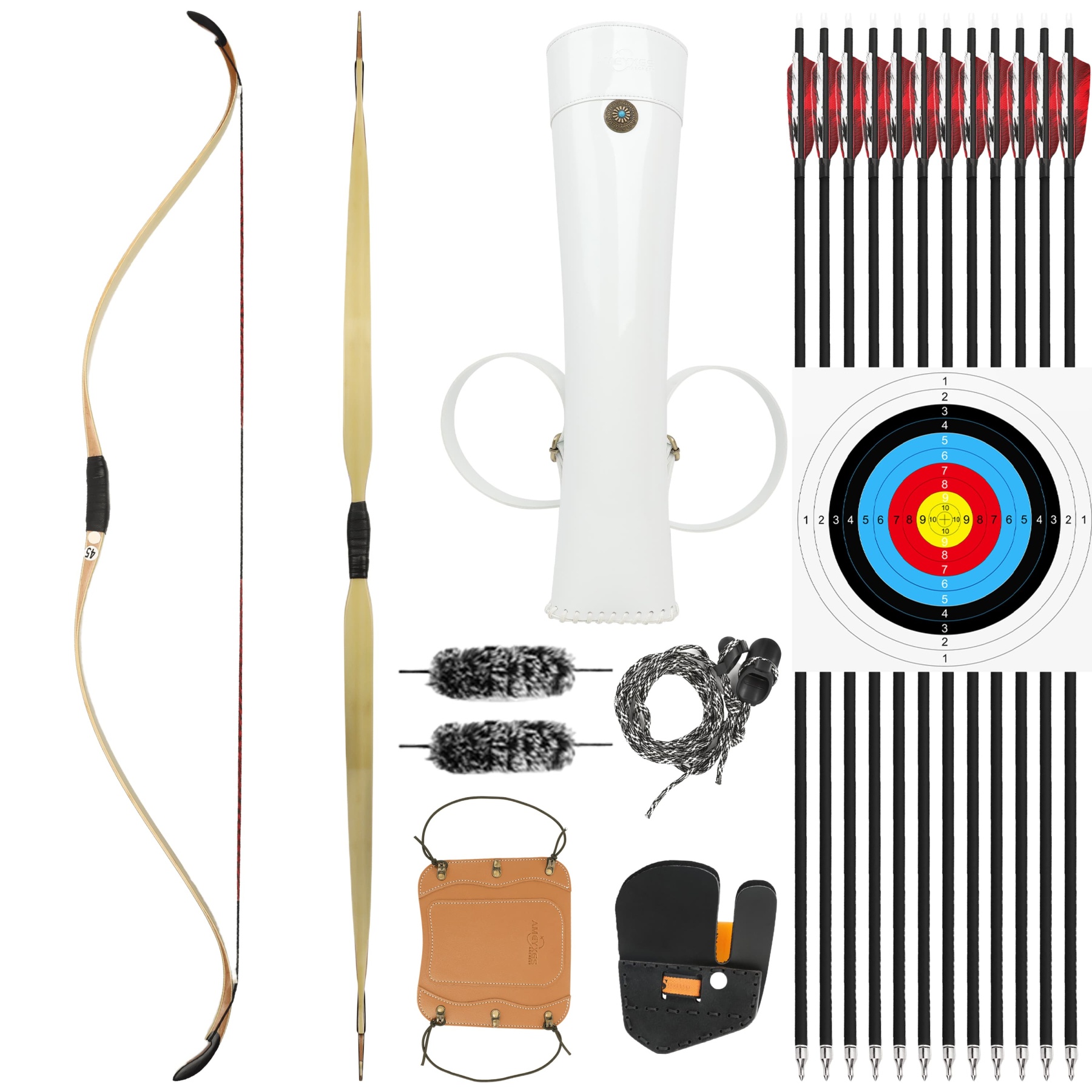 Traditional Recurve Horse Bow 20-45 lbs | Longbow for Archery & Hunting